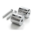 Hayabusa Kanji Logo Engraved Bar Ends in Chrome