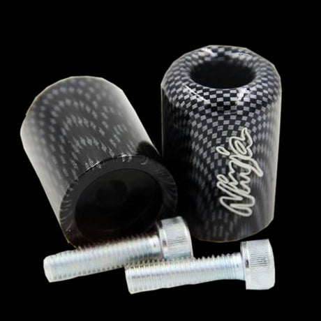Engraved "Ninja" Bar Ends-Most Kawasaki- Carbon