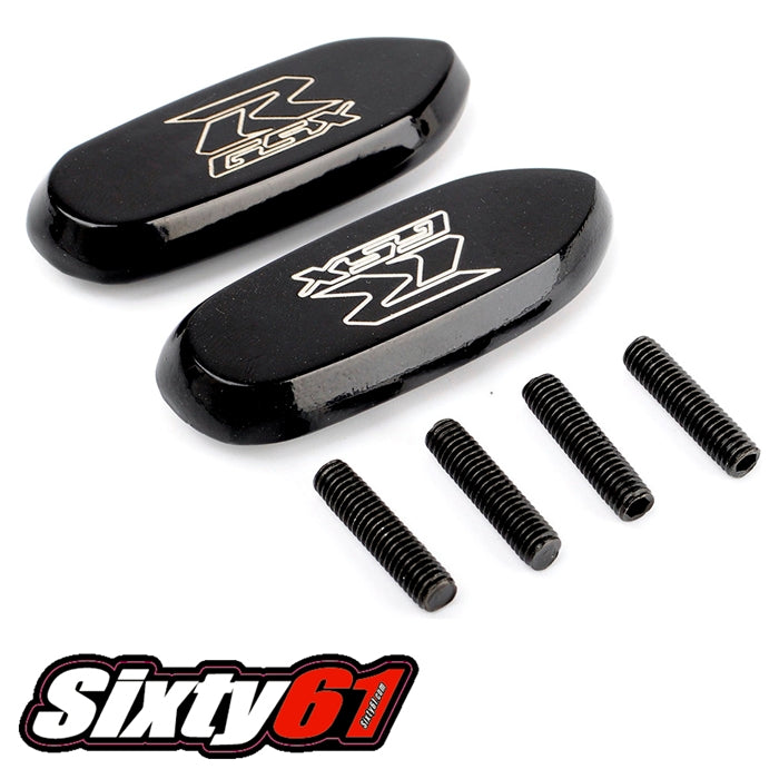 Black Suzuki Mirror Block Off GSXR 600/750 (2006-2024) / GSXR1000 (2005-2016)