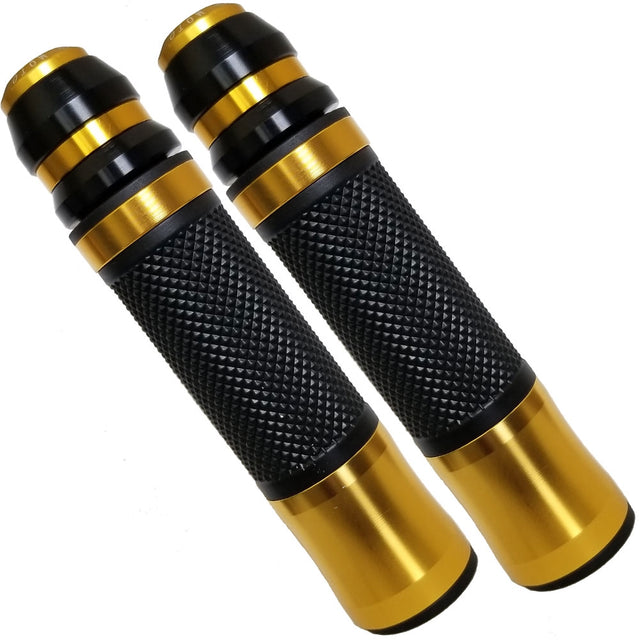 Suzuki GSXR Black and Gold Aluminum / Rubber Gel Grips