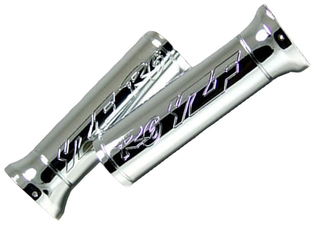 Yamaha "R6 YZF" Engraved Chrome Grips- OPEN ENDS