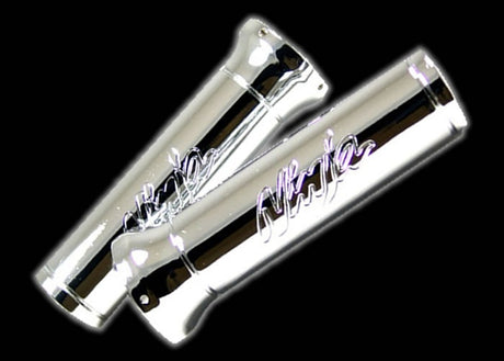 Kawasaki "Ninja" Engraved Chrome Grips