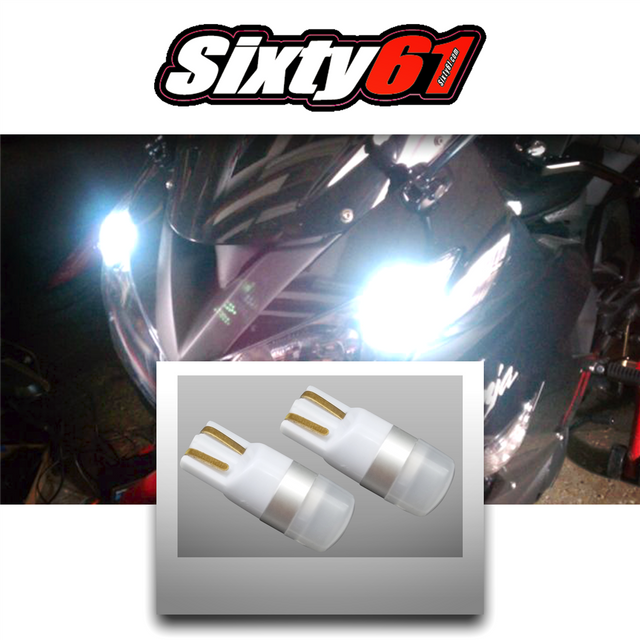 Motorcycle LED Side Marker Light Bulbs - White