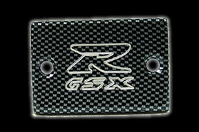 Engraved Suzuki Rear Brake Reservoir cap GSXR600 GSXR750 GSXR1000 GSXR1100 -CARBON