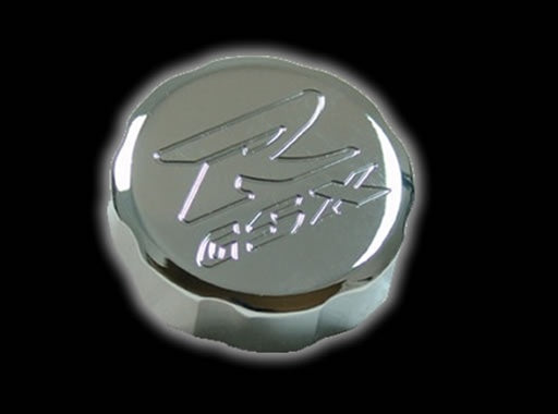 Engraved Suzuki FRONT Brake Reservoir cap GSXR600 GSXR750 GSXR1000- Chrome