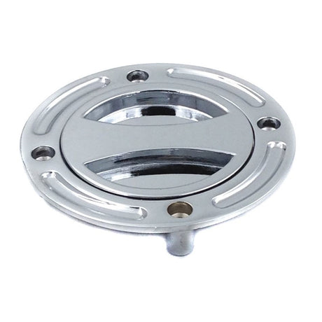 Suzuki 4-Hole Gas Cap in Chrome for GSXR 600 750 1000, Hayabusa (1st Gen), SV650, TL1000R