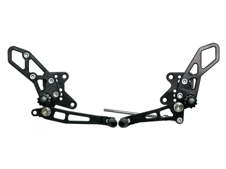 Vortex Rearsets Black Kawasaki EX 250 R 2008-13 EX300 Ninja 2013-17 RS424K