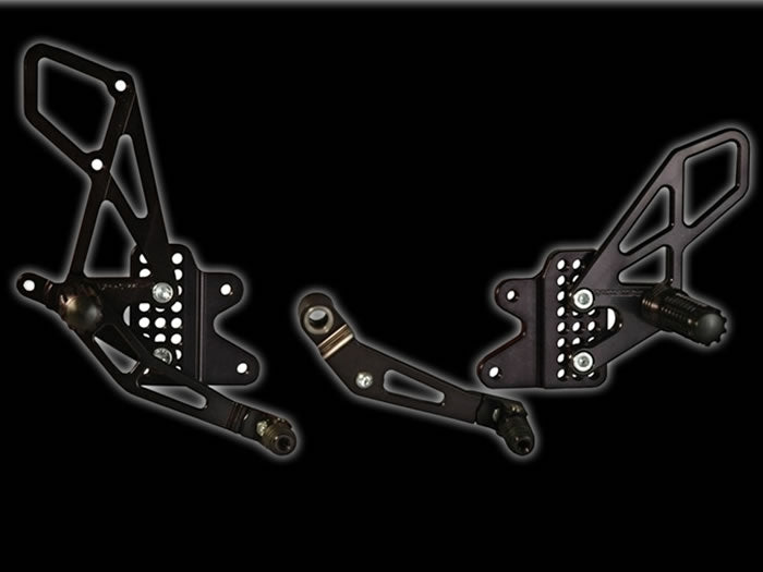 Vortex Rearsets Black Suzuki GSX-R 600 2006-2010 GSX-R 750 2006-2010 RS553K