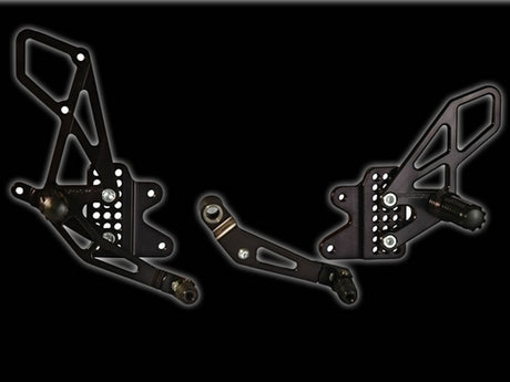 Vortex Rearsets Black Suzuki GSX-R 600 2006-2010 GSX-R 750 2006-2010 RS553K