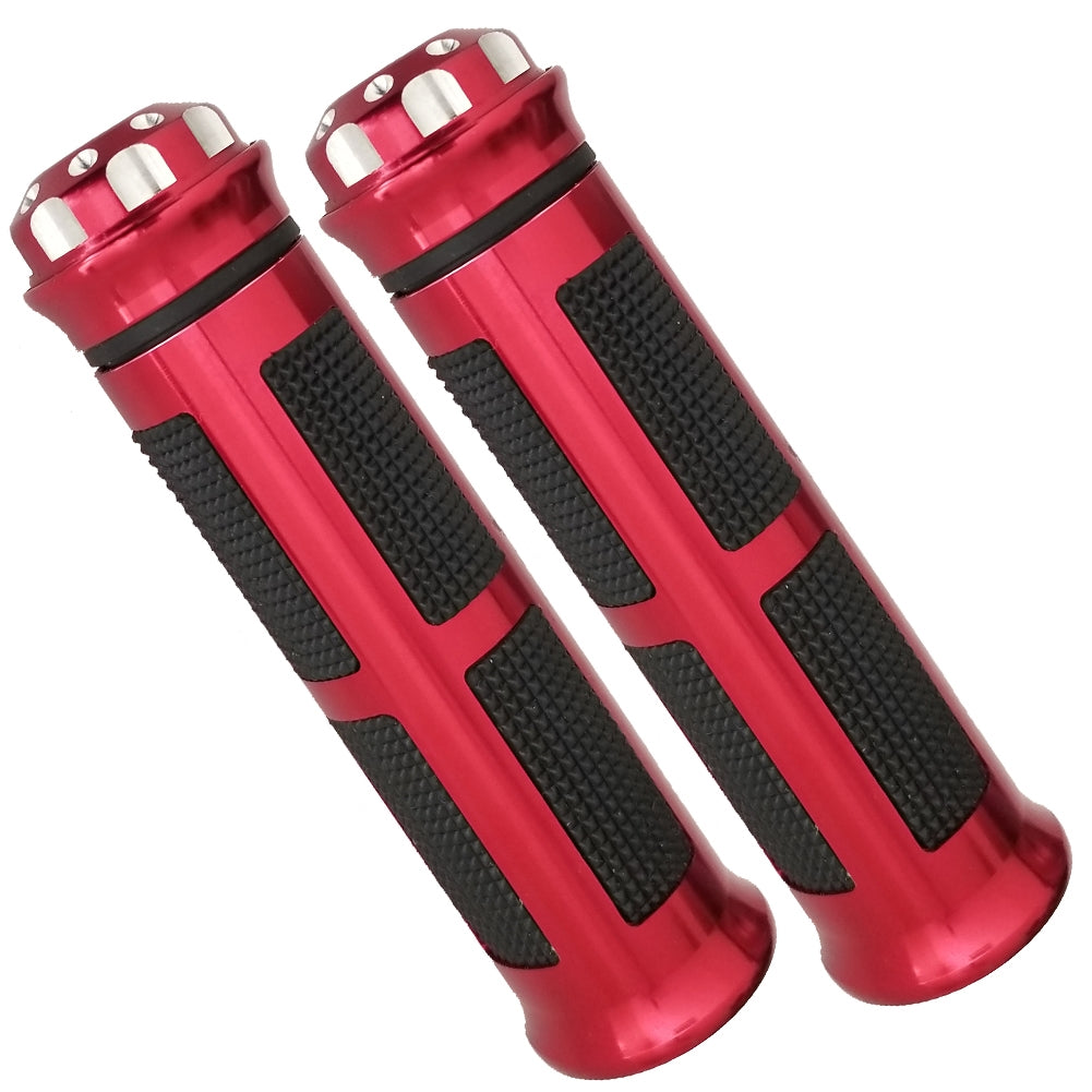 Yamaha YZF Black and Red Aluminum / Rubber Gel Grips – Sixty61