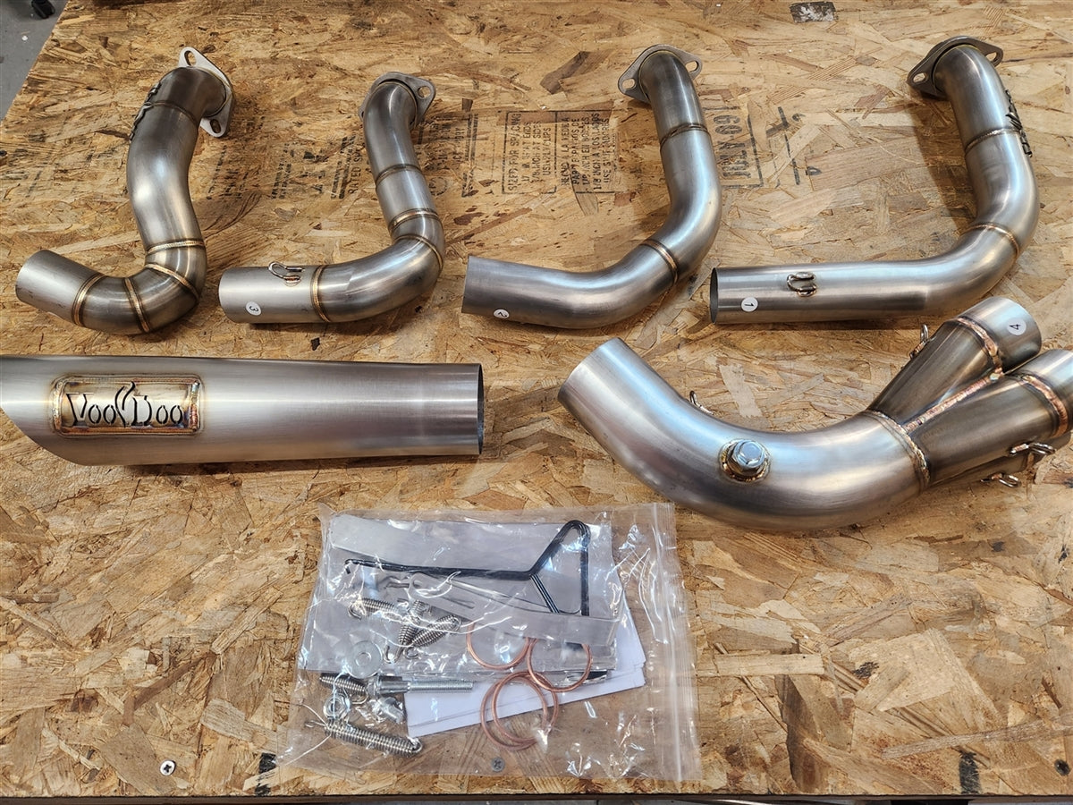 Kawasaki ZX14R 2006-2026 Black Big Tube Sidewinder Exhaust by